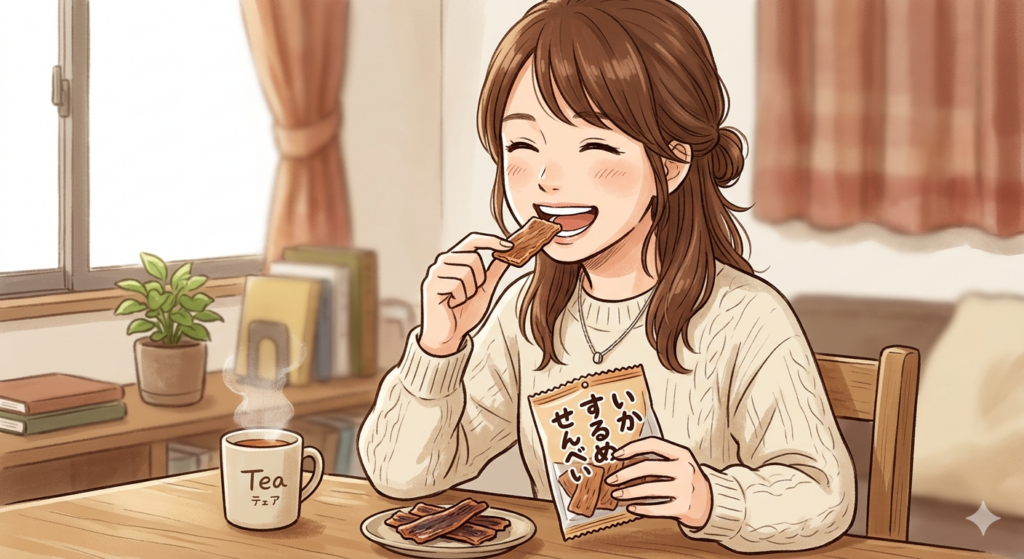 「い ちゃ がりがり 」を食べている女性
