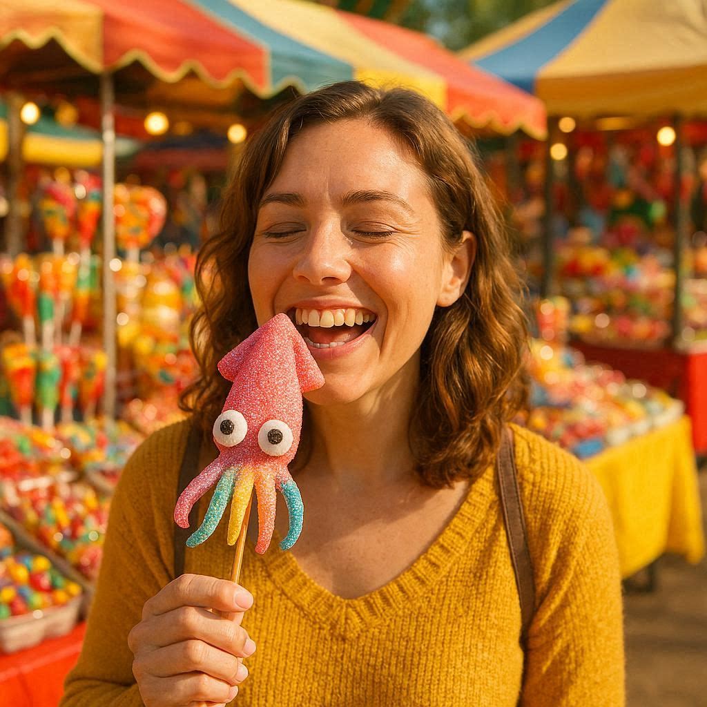 「い ちゃ がりがり 」を食べている女性